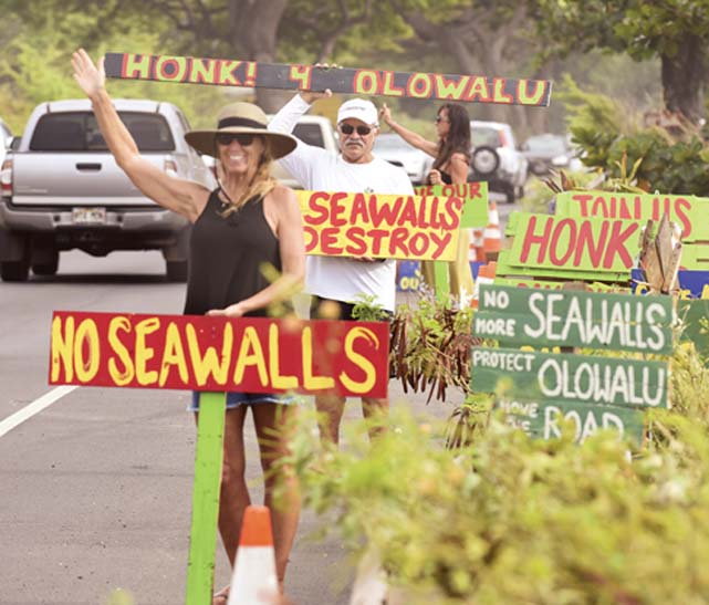 Seawall Protest